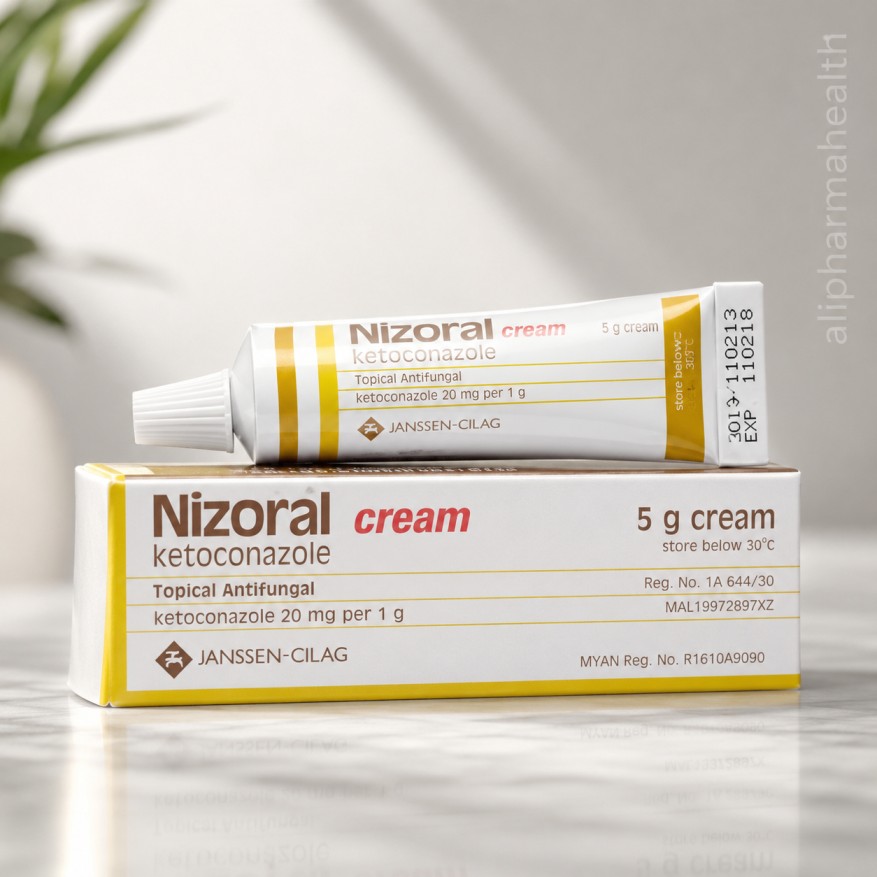 Nizoral Ketoconazole 2% Cream 5g for certain fungal and yeast skin infections